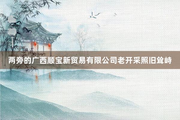 两旁的广西顺宝新贸易有限公司老开采照旧耸峙